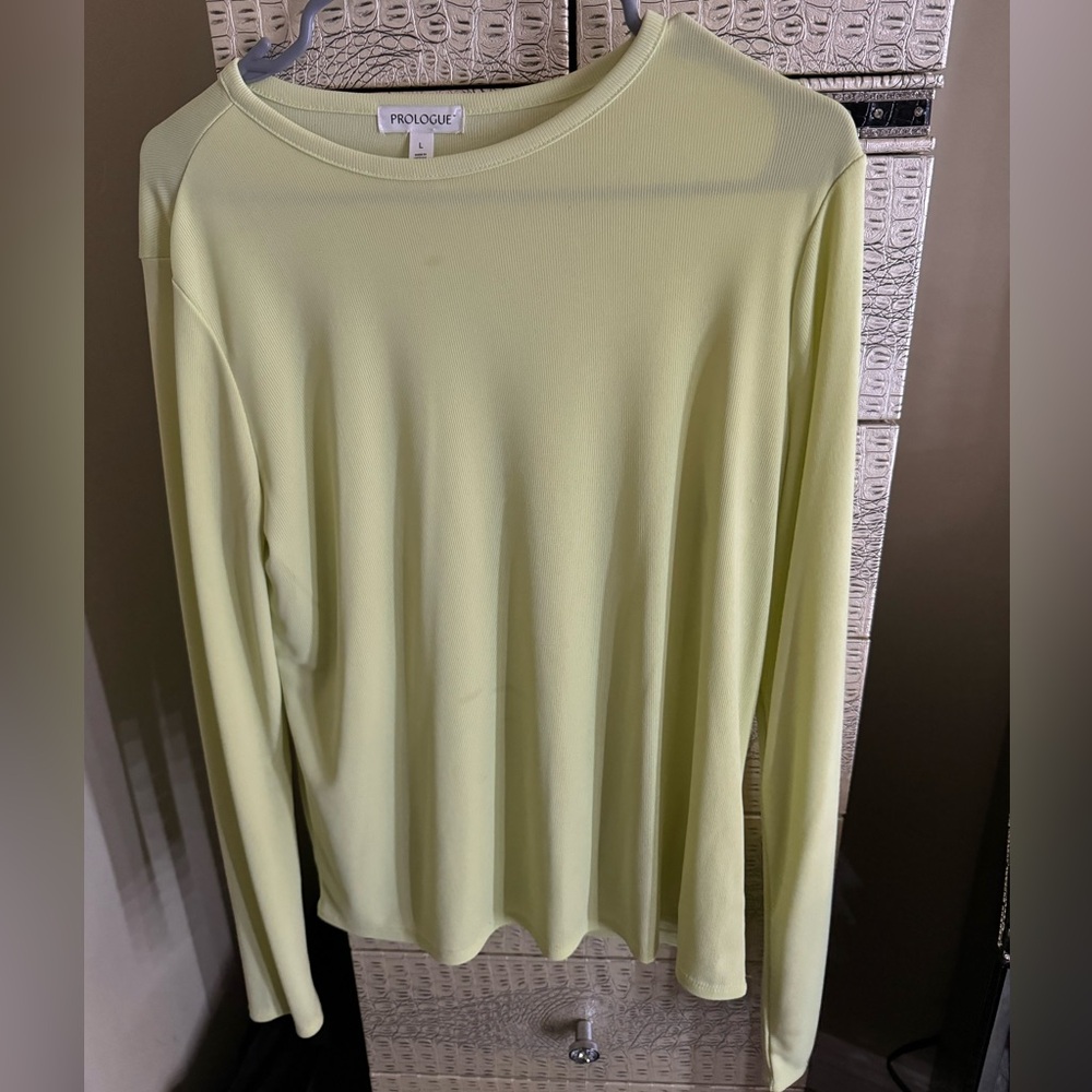 Lime green long sleeve shirt